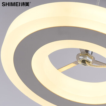诗美 餐厅灯吊灯三头现代简约led餐厅吊灯吧台灯创意个性北欧吊灯 LED-黄光