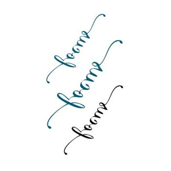 可定制纹身贴纸(买2张免1张)小清新单双色一次性个性英文字母图案纹身