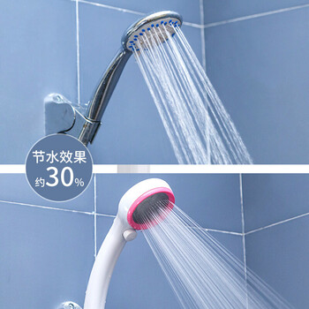 工艺花洒强压淋浴头洗澡花洒水龙头带控水开关 白色