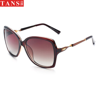 tans三氏 太阳镜潮流热卖偏光太阳镜防紫外线驾驶镜司机墨镜8610 茶色