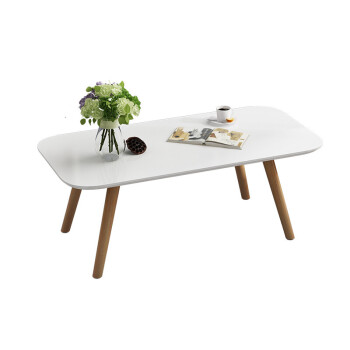 长方形茶桌创意烤漆白色矮桌边桌北欧茶几家具 白色长方形100x50x45