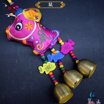 结挂件十二生肖小号 中国风春节礼物特色手工艺礼品送老外汽车挂件 鼠