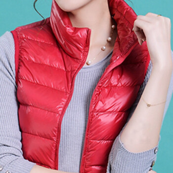 可媗2015羽绒服女短款马甲韩版轻薄立领马夹背心羽绒外套H03 浅紫色 XL
