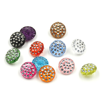 
                                        迈利达彩色亚克力暗眼钮扣 童装衬衫扣子  手工纽扣 粉红9粒 13mm                