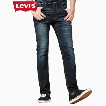 levi's李维斯秋冬季510系列男士紧身窄脚水洗牛仔裤05510-0243 牛仔色