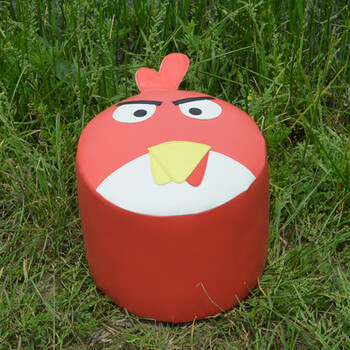 沃斯迪宝卡通皮墩 沃斯迪宝皮墩 卡通凳幼儿园卡通小凳子皮圆茶几凳