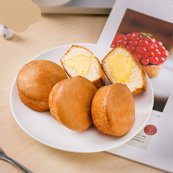 蛋黄派奶油注心蛋黄派 办公室早点休闲零售 西式糕点 奶油味注心蛋黄