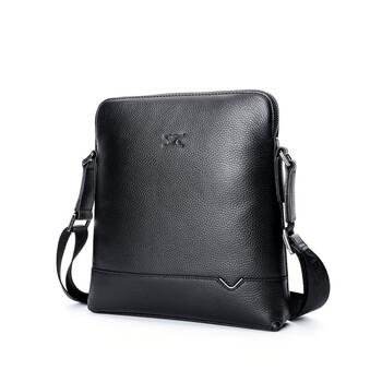 时尚商务休闲牛皮革单肩挎包 001(黑色)【图片 价格 品牌 报价】-京东