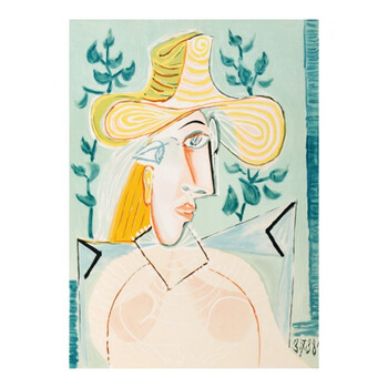 白领女士 人物抽象画挂画简约餐厅客厅装饰画卧室油画名画 毕加索