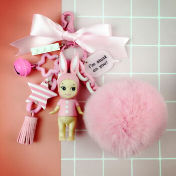 sonny angel丘比特天使娃娃钥匙扣挂件汽车包包挂件闺蜜女友礼物 24粉