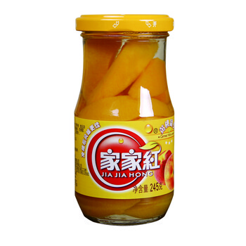 家家红 黄桃罐头245g*12瓶整箱装(建三江地区专享)【图片 价格 品牌
