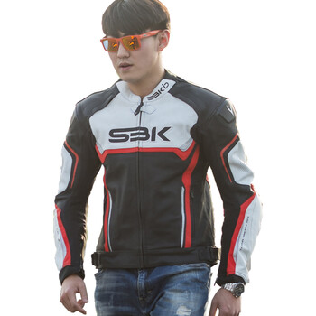 sbk皮衣男防摔赛车服头层牛皮摩托车外套骑行皮夹克机车服可定制 gt-r