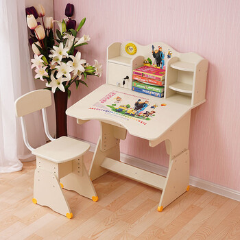 儿童学习桌小学生家用写字桌可升降组合桌椅套装男女孩子宝宝书桌 m