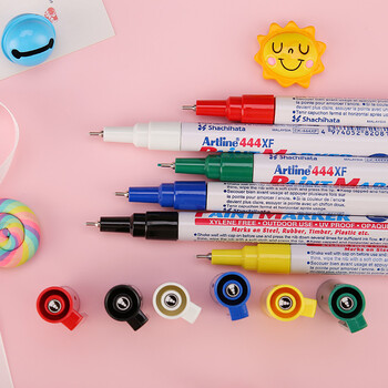 【开学必备】旗牌（Shachihata）Artline 办公学生油漆笔马克笔 记号笔 记录签字笔 大头笔 圆头 0.8mm 红色 EK-444XF