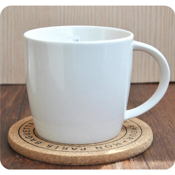 杯白色咖啡杯经典美人鱼浮陶瓷杯马克杯喝水杯现货 大杯473ml