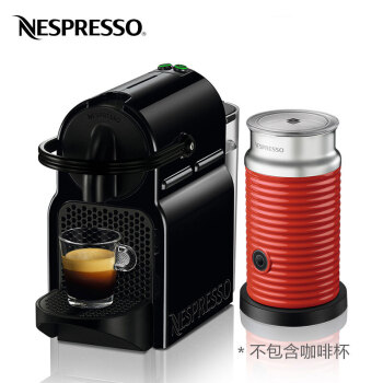 Nespresso 胶囊咖啡机和奶泡机套装 Inissia 意式进口全自动家用办公室 奈斯派索咖啡机 C40套装