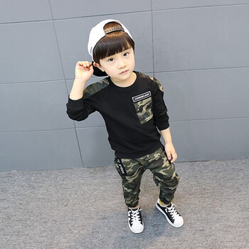 男宝宝秋装套装0一1-2-3岁韩版潮儿童装4男小童帅