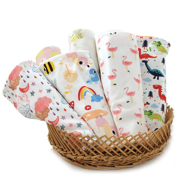 新生儿包布婴儿包巾春夏薄抱布抱毯宝宝襁褓单纯棉裹布巾 菠萝粉条纹