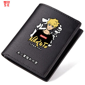 零钱包男女生长短款钱包动漫印花钱夹子火影忍者鸣人情侣款钱包皮夹
