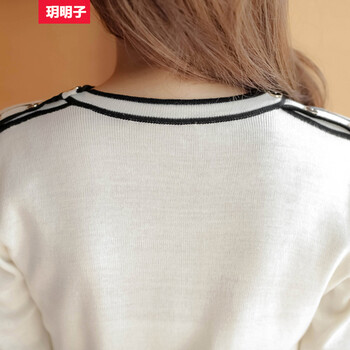玥明子T恤女装半身裙套装针织衫打底毛衣春秋装2016新款韩版长袖两件套 套装Y885 图片色   S