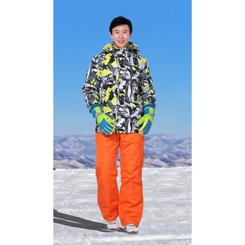 男款爱雪户外男款加厚保暖透气防水滑雪服套装同款 p雅鹿金羽杰康博