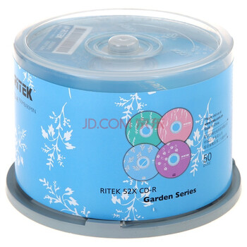 铼德(RITEK) 繁花系列 CD-R 52速700M 空白光盘/光碟/刻录盘 桶装50片