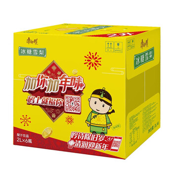 康师傅 康师傅 加你加年味 冰糖雪梨2l*6瓶 整箱(新老包装自然替换)