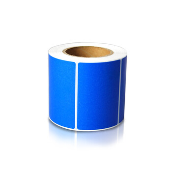 冠墨(guanmo) 彩色铜版标签打印纸 条码不干胶贴纸 铜版纸60*40mm蓝色