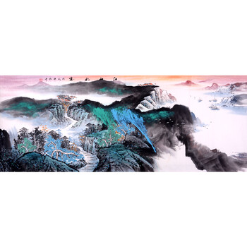 1.8米 重彩写意 夏怡中《江山如画》