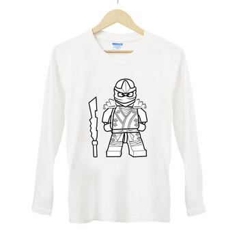 fghgf未来骑士团男童忍者长袖t恤秋季中大童装外穿忍者 白色 100cm