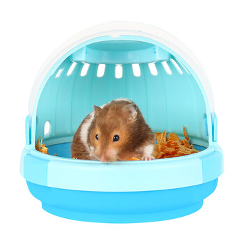 卡诺carno小宠物仓鼠手提笼金丝熊外带外出透明便携透明塑料盒笼子