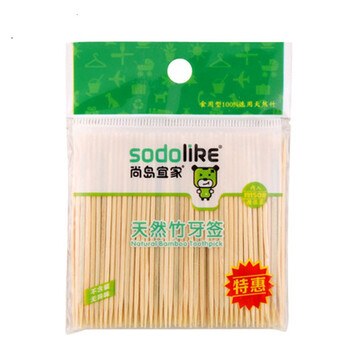 
                                        【京东超市】尚岛宜家 牙签 天然竹牙签特惠装 不含硫                