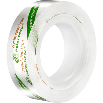 北极熊（Polar bear）高透明文具胶带高粘小胶带学生错题整理学习办公用品12mm*18m（窄型）12卷装CC-1212 