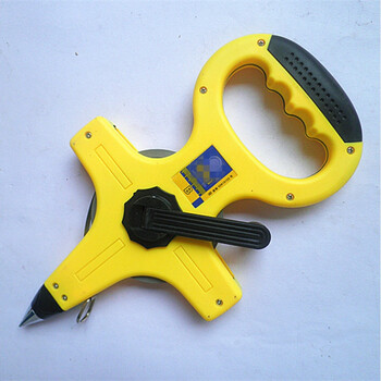 非标50米卷尺收方100米钢卷尺30米缩水尺误差收方20米工程尺 黄色