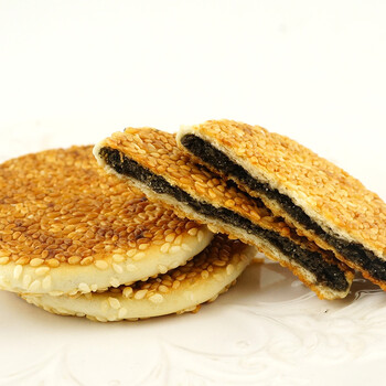 包邮 黄石超薄芝麻饼500g包邮办公室零食小吃糕点点心 白芝麻