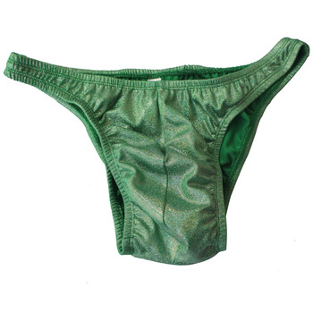 镭射小蜜点奥赛款式男子健美比赛三角裤头健身健美比赛裤c02 绿色 xl