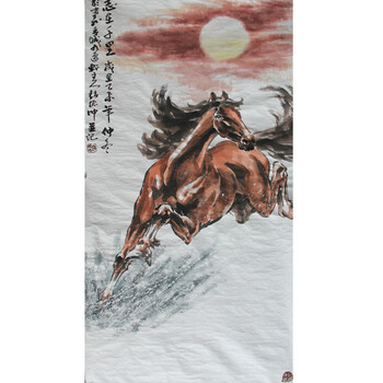拍卖已结束06中国画马大师  赵振坤《奔腾》拍卖已结束06师从汪慎