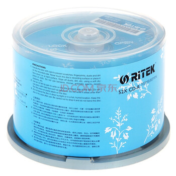 铼德(RITEK) 繁花系列 CD-R 52速700M 空白光盘/光碟/刻录盘 桶装50片