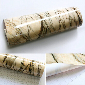吉朵芸 pvc仿真大理石纹自粘家具翻新贴纸厨房防油贴瓷砖贴防水壁纸