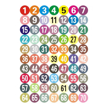 数字贴不干胶顺序标签楼梯活动号码贴纸1-1000号4cm小号防水圆形 1