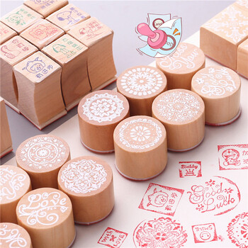 儿童印章卡通幼儿园可爱小盖章教师印章学生彩色diy奖励套装包邮 六个