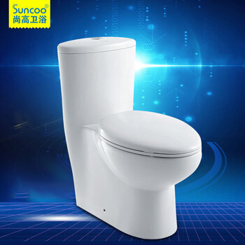 suncoo尚高喷射虹吸式坐便器静音节水防臭抽水马桶一体式成人家用小