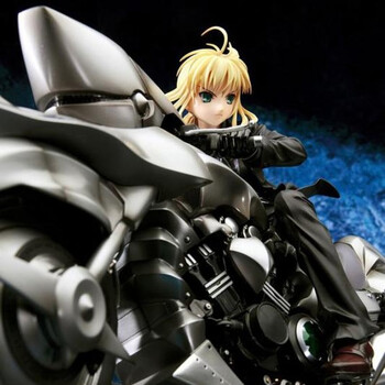 生日系动漫fate命运之夜saber塞巴摩托车场景塞巴西装模型 saber 摩托