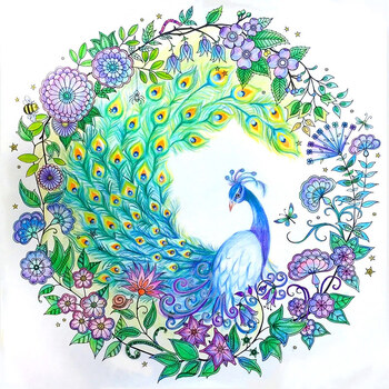 花梨十字绣新款魔方钻石画秘密花园孔雀凤羽客厅卧室挂画系列钻石绣