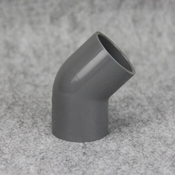 定制pvc45度弯头 upvc管 国标pvc水管配件 45度弯头 半弯 20mm