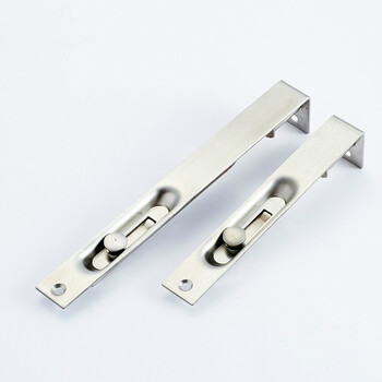 木门插销别墅双开门用插销 6寸-不锈钢拉丝