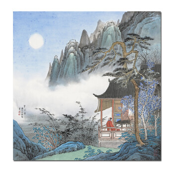 带合影或视频 黄 开 丛《望月图》06拍卖已结束俊  生 法 师《东来