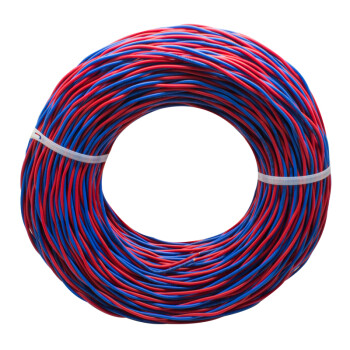 久永花线双绞线ZR-RVS2*0.75/2.5/1.5/1/0.5平方铜芯线音箱线 软电线 WDZN-RVS 2*2.5 红色/蓝色 100米