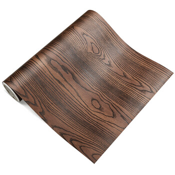 黑胡桃仿古木纹翻新橱柜子实木门桌面家具自贴纸防水自粘墙纸贴皮 f