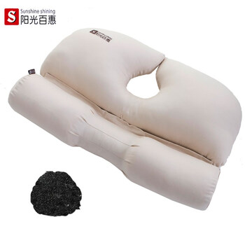 【京东精选】枕头枕芯护颈枕决明子纯棉颈椎枕头修复整头单人荞麦皮枕